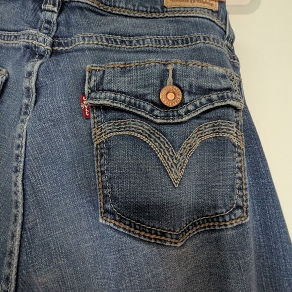 Levi's 529 Curvy Boot Cut Jeans Women's 10  Denim Mid Rise Stretch Blue - Picture 5 of 11